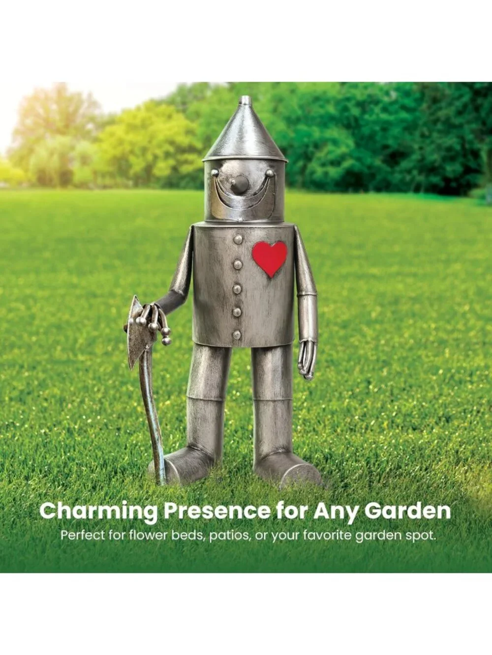 Whimsical Metal Garden Statue - Unique Outdoor Decor for Lawn or Patio